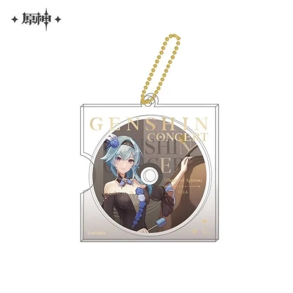 🆕 GENSHIN Eula Mundane World Blossoms Series CD Style Character Acrylic Keychain